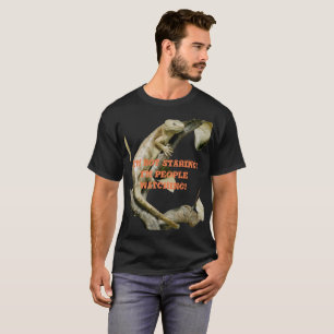 Happy Lizard People Watching Shirt Customise Text