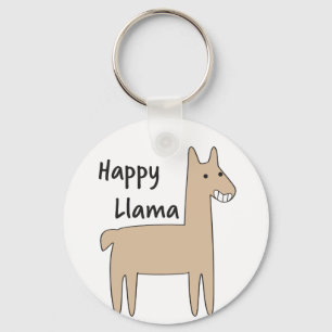 Happy Llama Key Ring