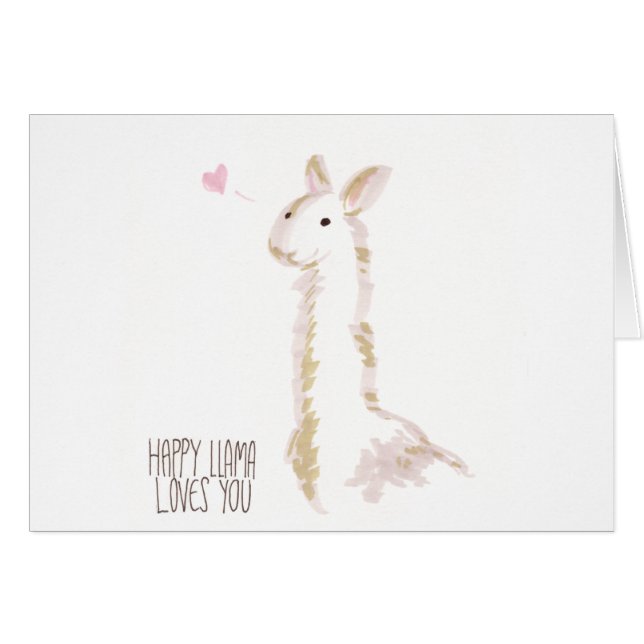 Happy Llama Loves You (Front Horizontal)