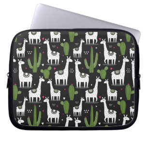 Happy Llama Pattern Laptop Sleeve