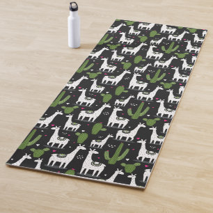 Happy Llama Pattern Yoga Mat