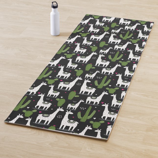 Happy Llama Pattern Yoga Mat (In Situ)
