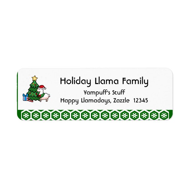 Happy Llamadays Return Address Label (Front)