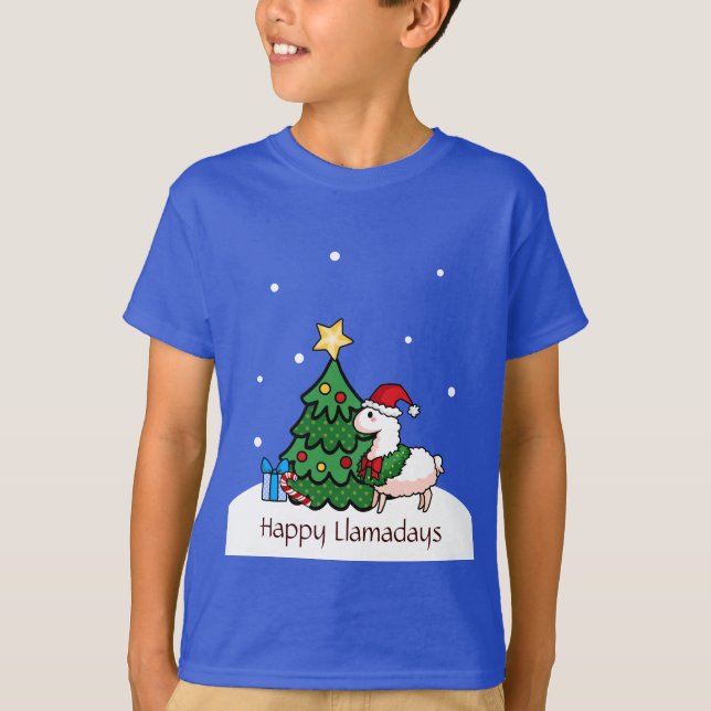 Happy Llamadays T-Shirt (Front)