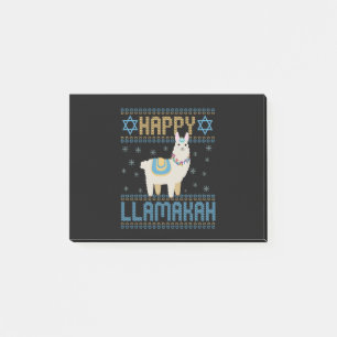 Happy LLamakah Funny Jewish Hanukkah LLama Gift Post-it Notes