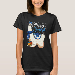 Happy Llamakah Hanukkah Chanukkah Jewish Holiday M T-Shirt