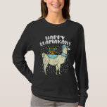 Happy Llamakah Menorah Llama Mask Hanukkah Quarant T-Shirt<br><div class="desc">Happy Llamakah Menorah Llama Mask Hanukkah Quarantine</div>