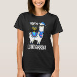 Happy Llamakkah Cute Jewish Llama Sunglasses Hanuk T-Shirt<br><div class="desc">Happy Llamakkah Cute Jewish Llama Sunglasses Hanukkah 2</div>