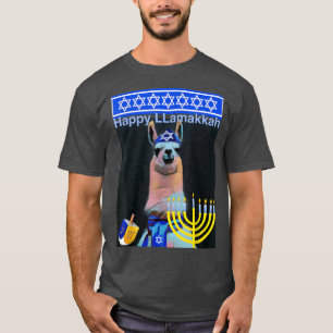 Happy Llamakkah Humourous Hanukkah Novelty Llama  T-Shirt
