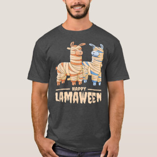 Happy Llamaween Funny Cute Llama Lover Halloween M T-Shirt