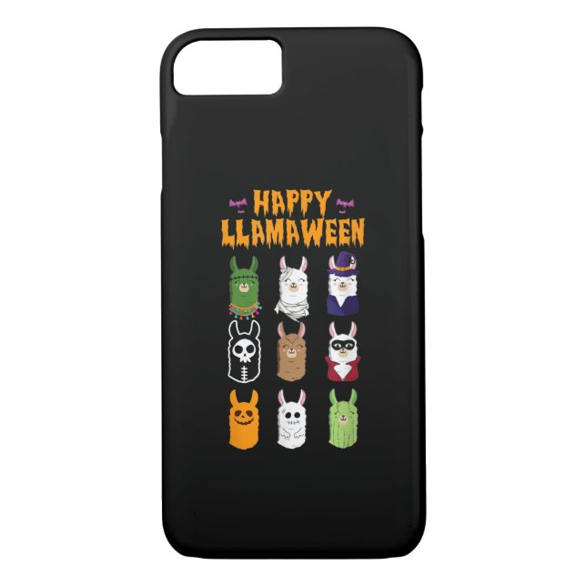 Happy Llamaween Funny Llama Lover Spooky Halloween Case-Mate iPhone Case (Back)