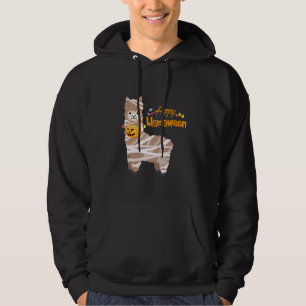 Happy Llamaween Halloween Llama Mummy Girls Boys K Hoodie