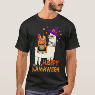 Happy Llamaween Halloween Llama Mummy Girls Boys K T-Shirt
