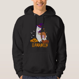 Happy Llamaween LLama Sloth Halloween Costume Kids Hoodie