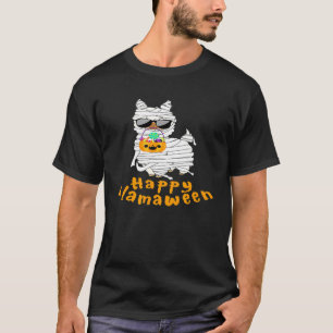Happy Llamaween Llama Witch costume halloween T-Shirt