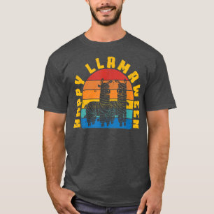 Happy Llamaween Scary Creepy Spooky Funny Hallowee T-Shirt