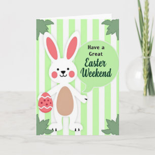 Happy Long Weekend Rabbit Card