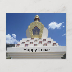 Happy Losar Stupa Postcard