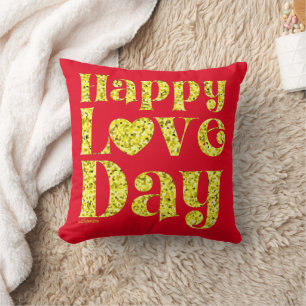 HAPPY LOVE DAY gold Cushion