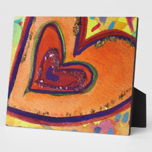 Happy Love Hearts Art Print Plaques
