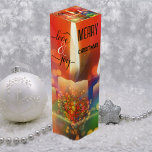 Happy Love Joy Festive Christmas Wine Box<br><div class="desc">Wine gift box featuring a festive and colourful design with candles and light sparkles. Beautiful for Christmas and customisable for other occasions.</div>