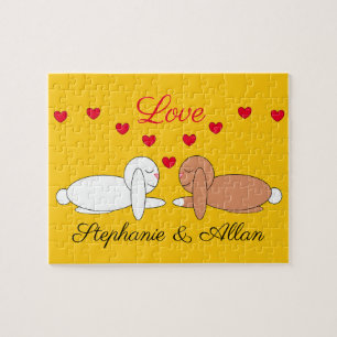 Happy, Loving Rabbits Jigsaw Puzzle