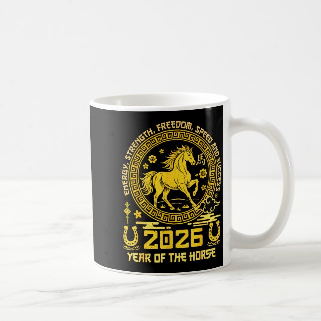 Happy Lunar Chinese New Year Of The Horse 2026 Zod Coffee Mug (Right)