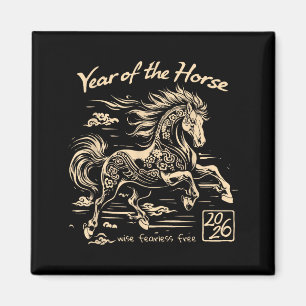 Happy Lunar Chinese New Year Of The Horse 2026 Zod Magnet