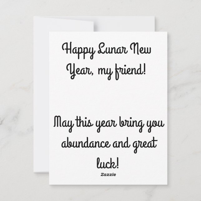 Happy Lunar New Year Cards (Back)