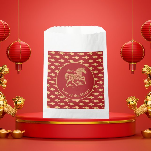 Happy Lunar New Year of the Horse Lucky Clouds Favour Bag (Creator Uploaded)