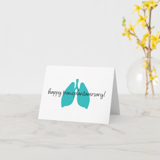 Happy Lungs Transplantaversary Script Notecard (Yellow Flower)