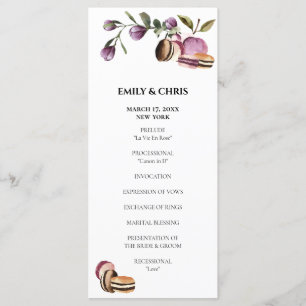 Happy Macaron   Elegant Violet Floral Modern Program