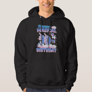 Happy Magical 10th Birthday Flying Unicorns Birthd Hoodie