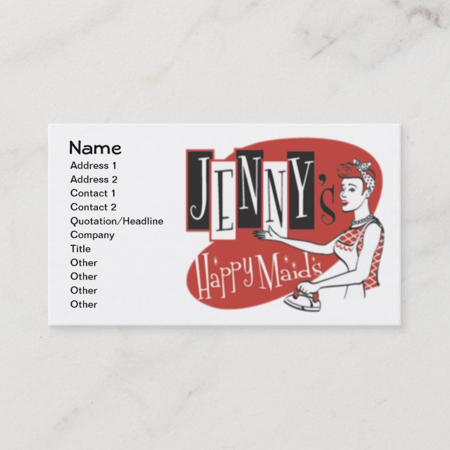 Happy Maids Business Card (Front)
