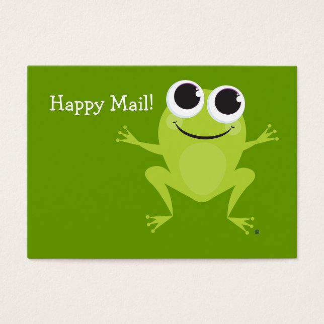 "Happy Mail" Cute frog card - Fun Gift Ideas! (Front)