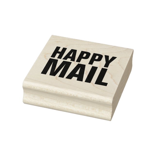 HAPPY MAIL FUNNY SMAIL MAIL Wood Art Stamp (Stamp)