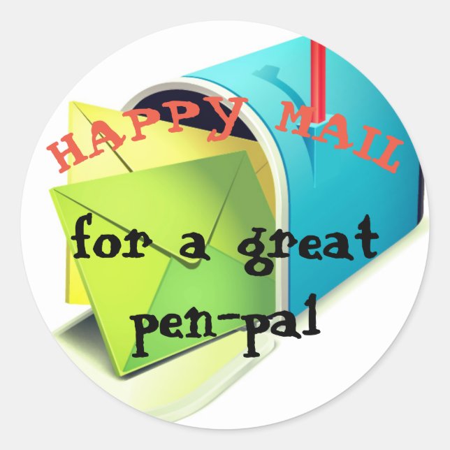 Happy Mail Pen Pal sticker (Front)