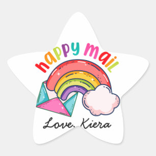 Happy mail star sticker