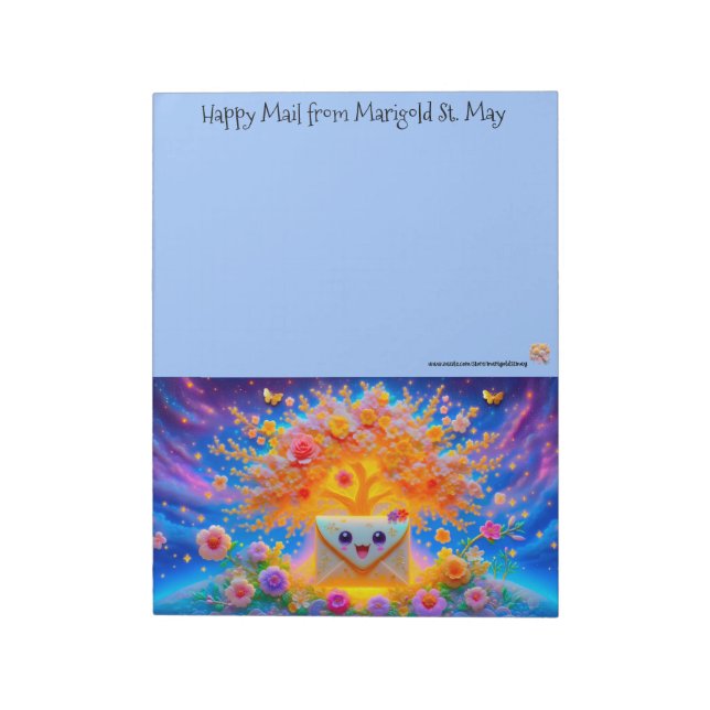 Happy Mail Stationery for Snail Mail Notepad (Rotated)