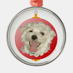 Happy Maltese Christmas Ornament