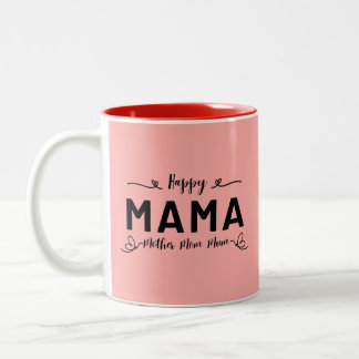 Happy MAMA - Mother Mum Mum Two-Tone Coffee Mug