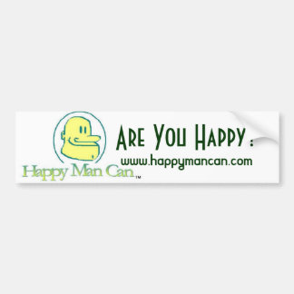 Happy Man Can Bumper Sticker