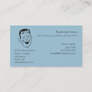 Happy Man Face Small Business Budget Value New Card