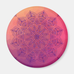 Happy mandala magnet