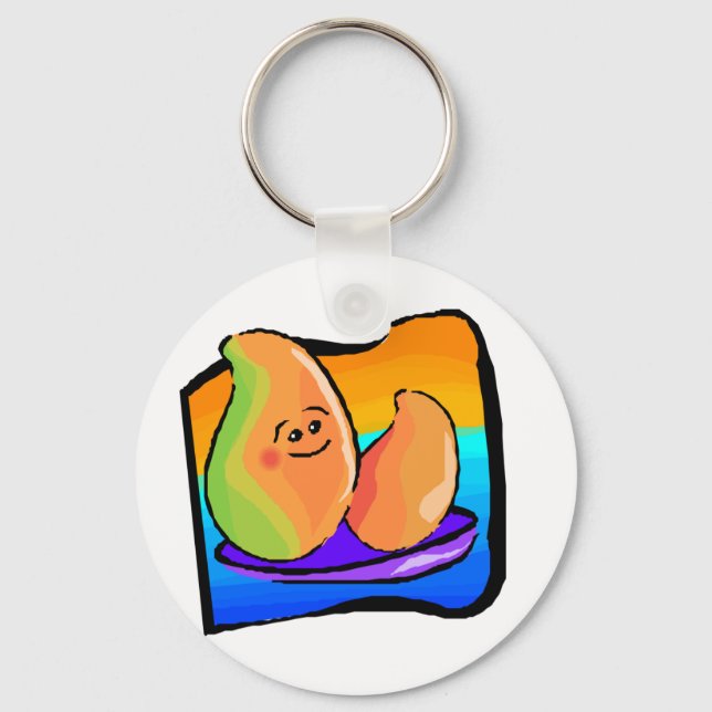 Happy Mango Key Ring (Front)
