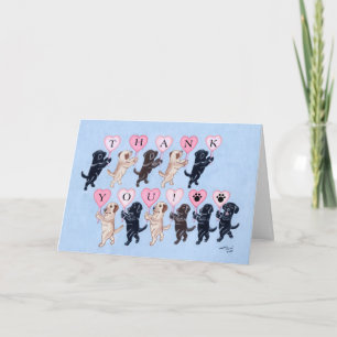 Happy Marching Labradors Thank You Card