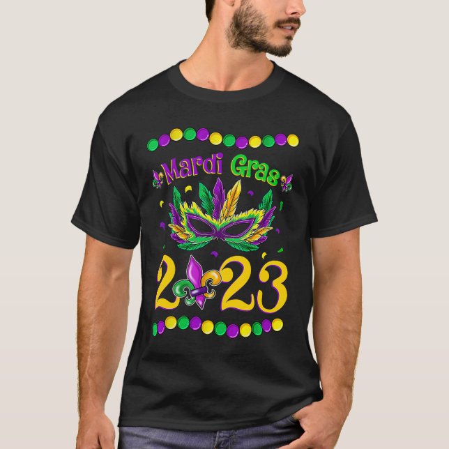 Happy Mardi Gras 2023 Jester Outfit Kids Girl Boy  T-Shirt (Front)