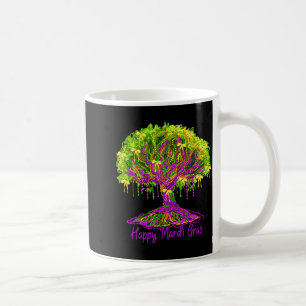 Happy Mardi Gras 2026 Bead Tree New Orleans Women Coffee Mug