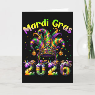 Happy Mardi Gras 2026 Carnival New Orleans Family  Card