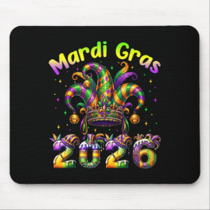 Happy Mardi Gras 2026 Carnival New Orleans Family Mouse Pad